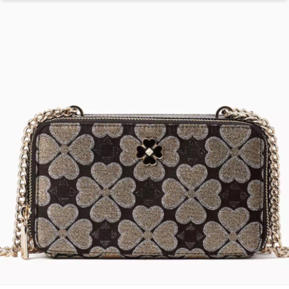 Kate Spade Odette Jacquard Chain Double Zip Crossbody! New with tags !